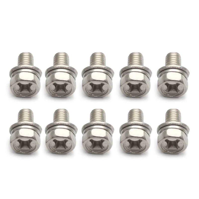 10 Sets M6 Scooter Battery Terminal Hexagonal Bolt & Square Nut