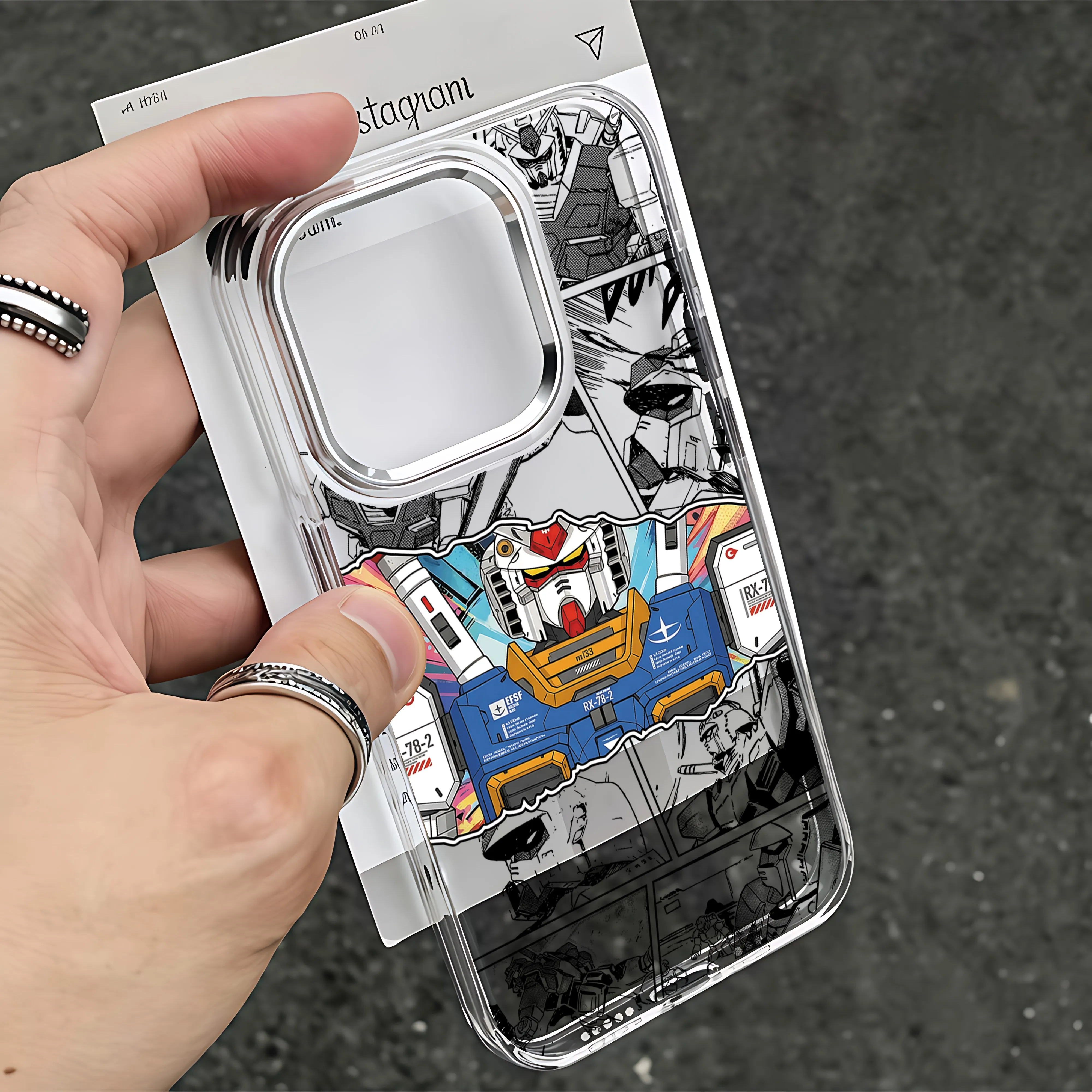 Cool Anime Gundams Clear Phone Case