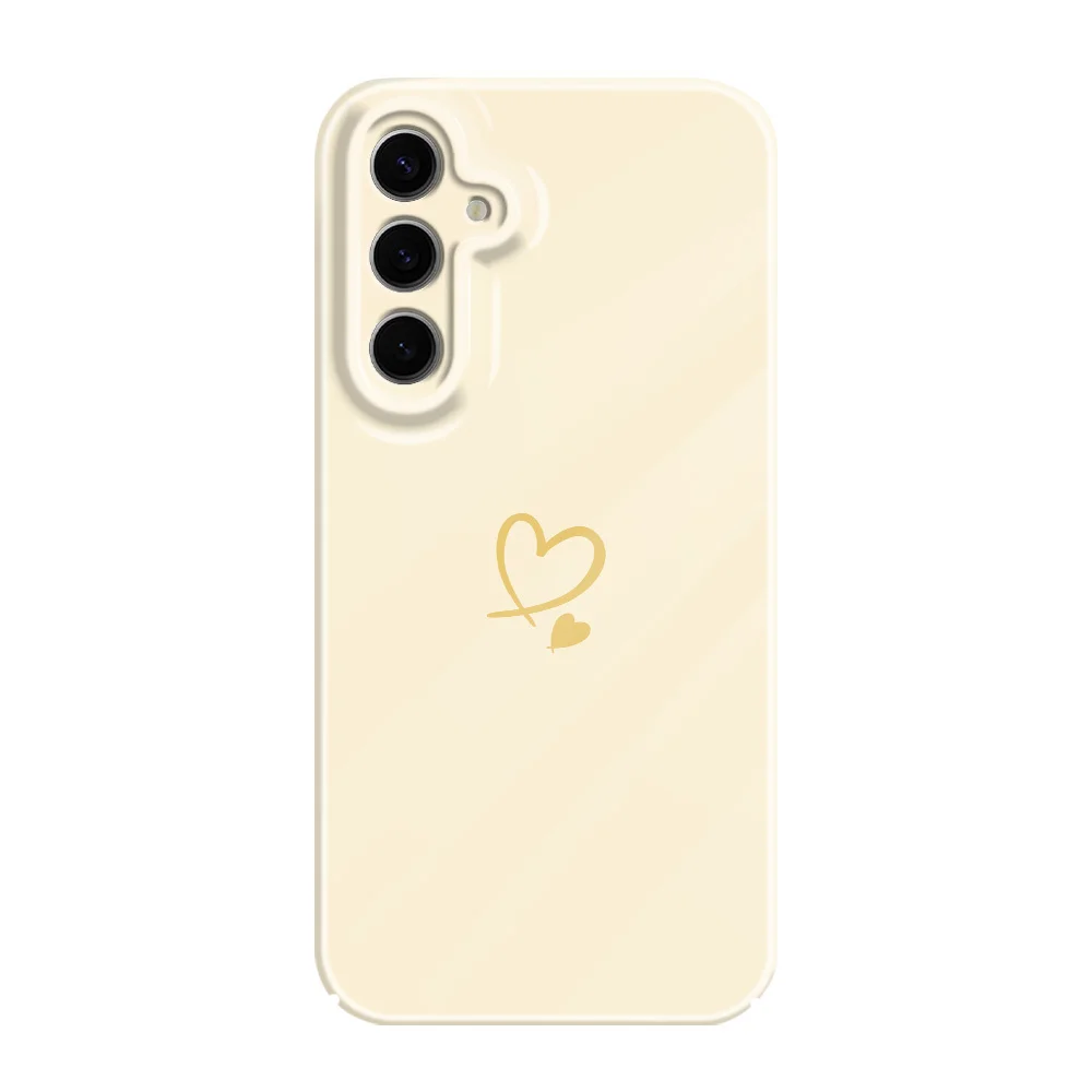 Elegant Simple Love Heart Phone Case - Chic Hard Cover Design