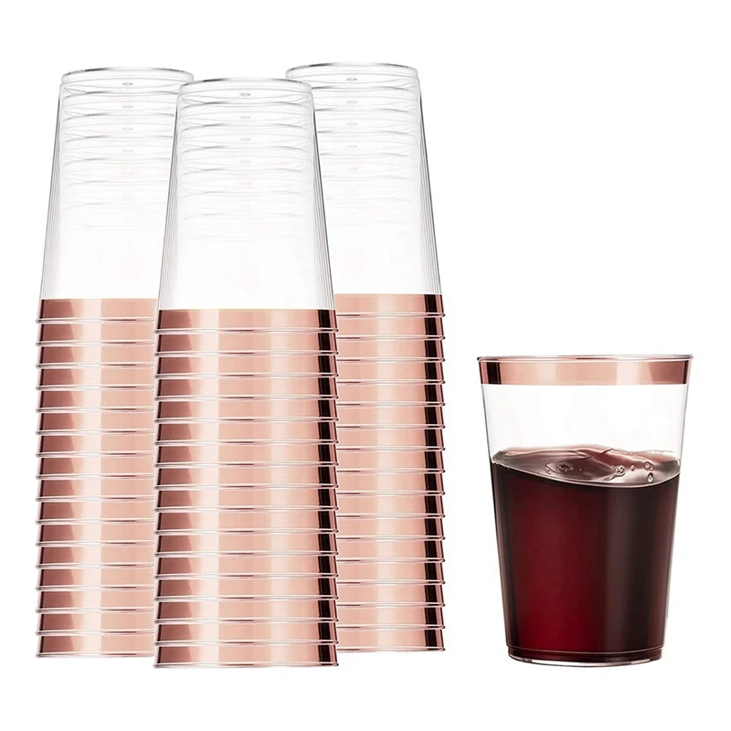 

50 шт. пластиковые винные чашки, пластиковые стаканы, многоразовые чашки для напитков для шампанского, пива, коктейля, Мартини