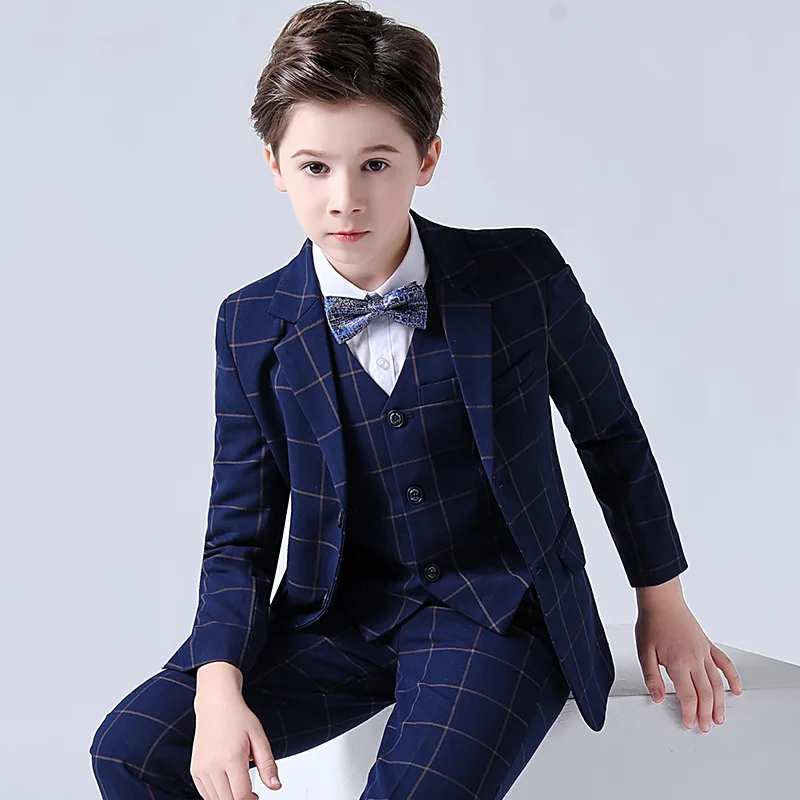 

Autumn and Winter 2024 New Formal Dress Children's Suit Wedding Party Dress Children's Suit Coat Vest Pants 3 Piece Set 2T-8T
