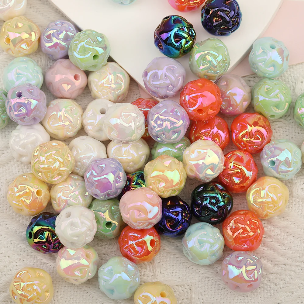 

Cordial Design 15MM 100Pcs Hand Made Accessories/Round Shape/Aurora Effect/Jewelry Findings & Components/Acrylic Beads/DIY Parts