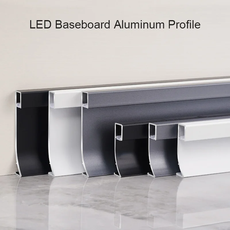 Led Aluminum Profile Baseboard Hard Bar Strip Light Recessed Backlight ...