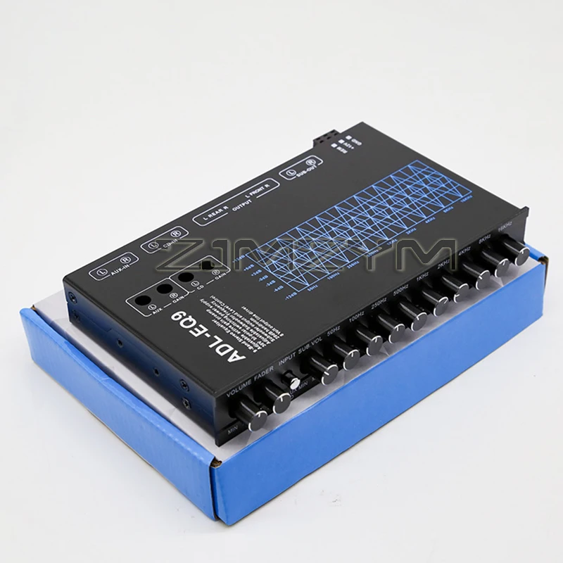 9 Band Graphic Car Equalizer Amplifier Equalizer With Adjustable Filter EQ Tuning Crossover Frequency Division Amplifier