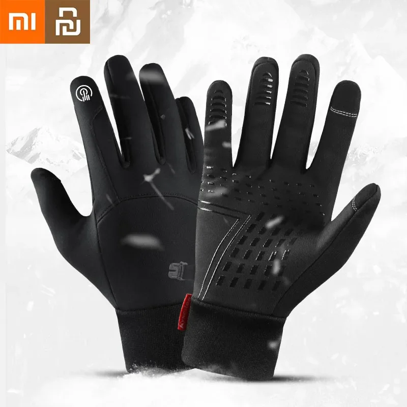 Touch Screen Warm Gloves Windproof Sports Water Non-slip Mitten Winter Full Finger for Men Women