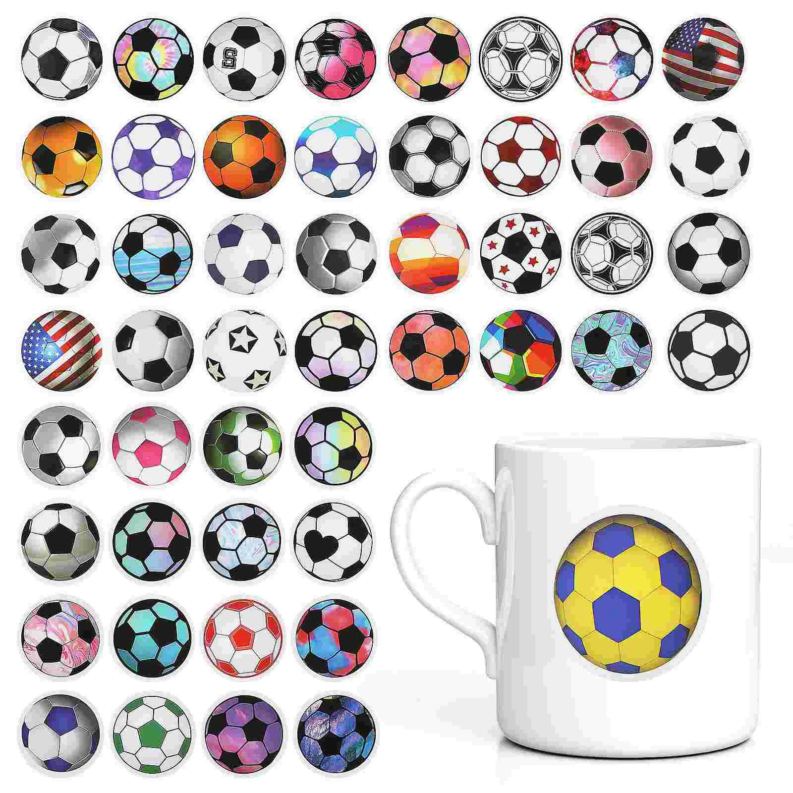 

60 Pcs Basketball Doodle Stickers Graffiti Pvc Self-adhesive Soccer Party Favors