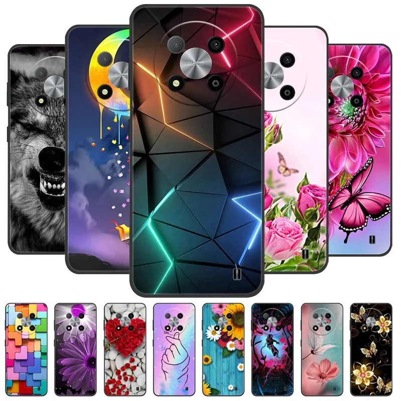 Lion & Wolf Black Silicone Soft Back Cover - 2023 Protective Shell