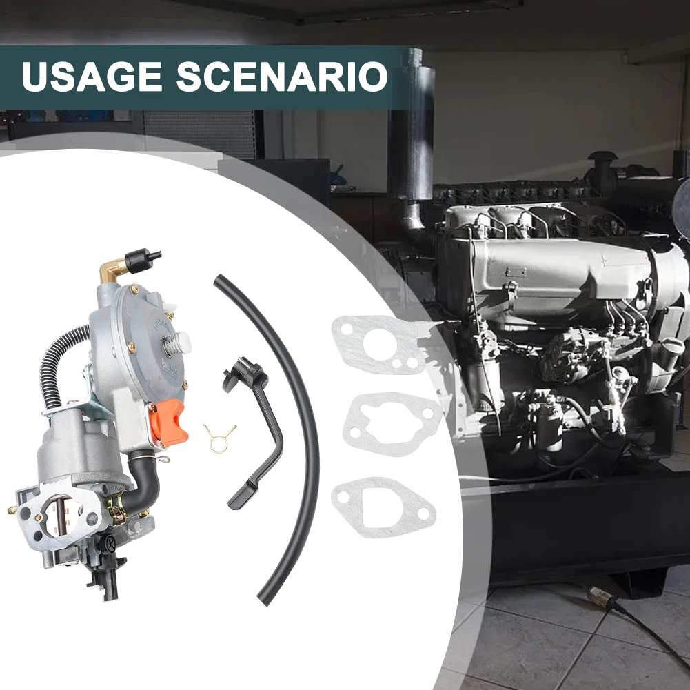 

LPG Conversion Kit Dual Fuel Carburetor Generator Parts & Accessories 2.0kpa–2.6kpa 208cc 210cc 3500W 6.5-7.5 Hp