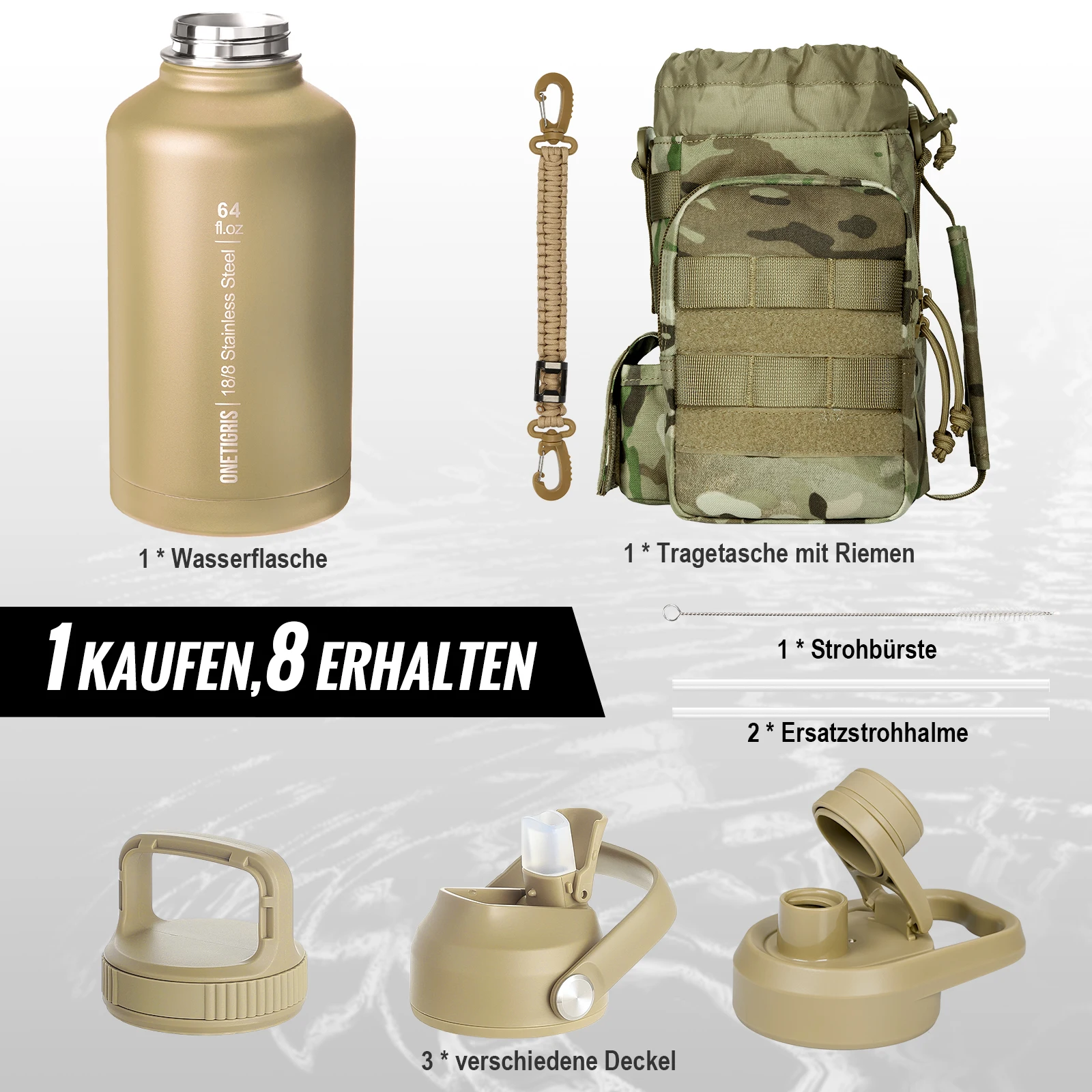Sac De Bouteille D'eau Tactique Poche Porte Gourde Molle