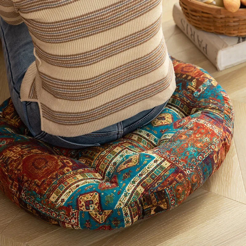 

Meditation Floor Round Pillow for Seating on Floor Solid Tufted Thick Pad Cushion For Yoga Balcony Chair Seat Cushions 쿠션