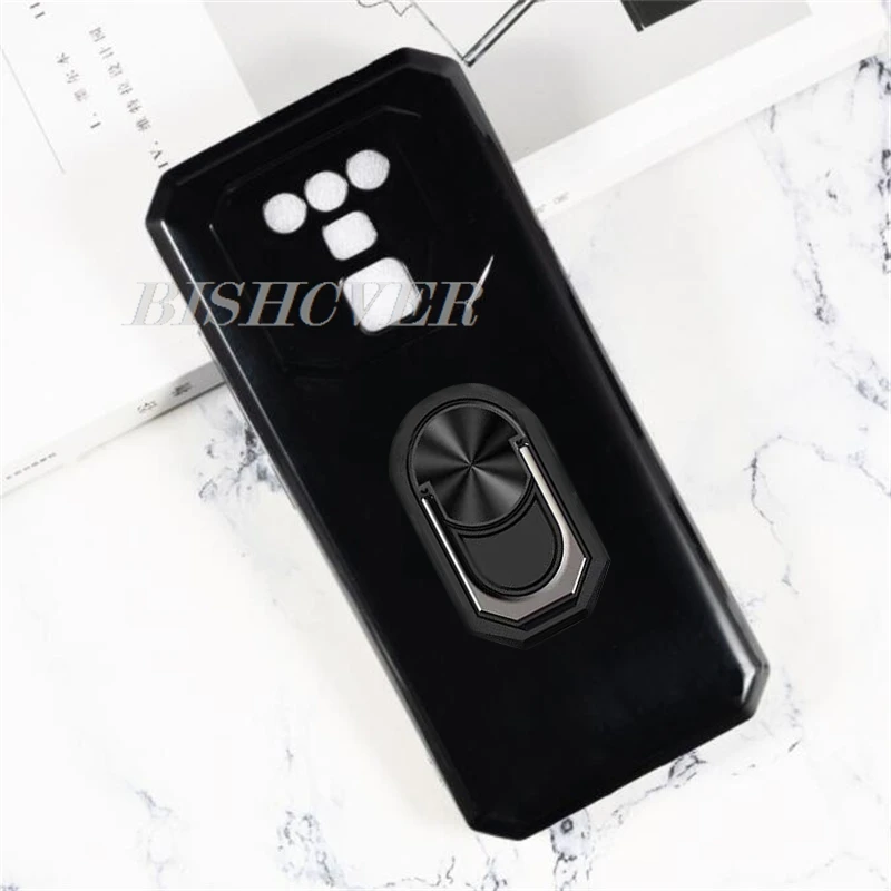 Oukitel K15 Plus Ring Holder Silicone Phone Case - Soft TPU Cover