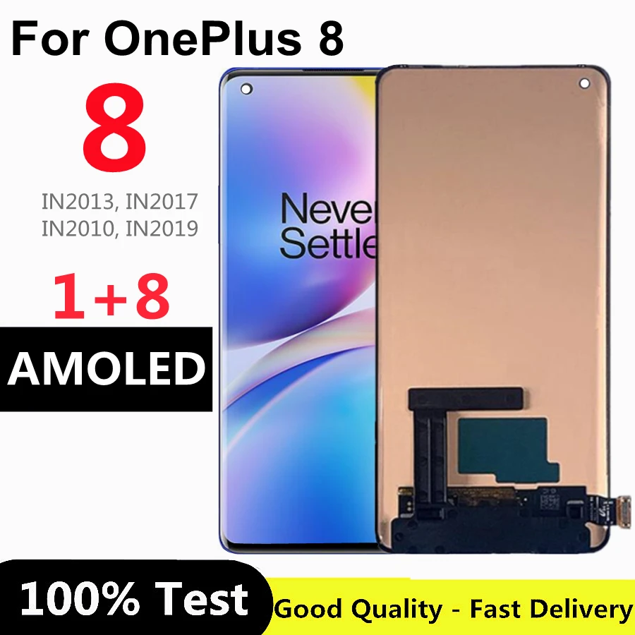 

6.55" AMOLED For Oneplus 8 LCD display Replacement for Oneplus 8 LCD Display Digitizer Assembly Replacement 1+8 lcd