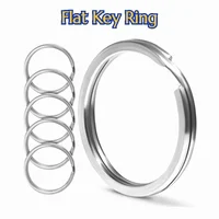 4Pcs Keychain Flat Split Keychain Bulk Heavy Duty Strong Keyring for Car Home Large Metal DogRing Tag Key & Decorative Hooks 1
