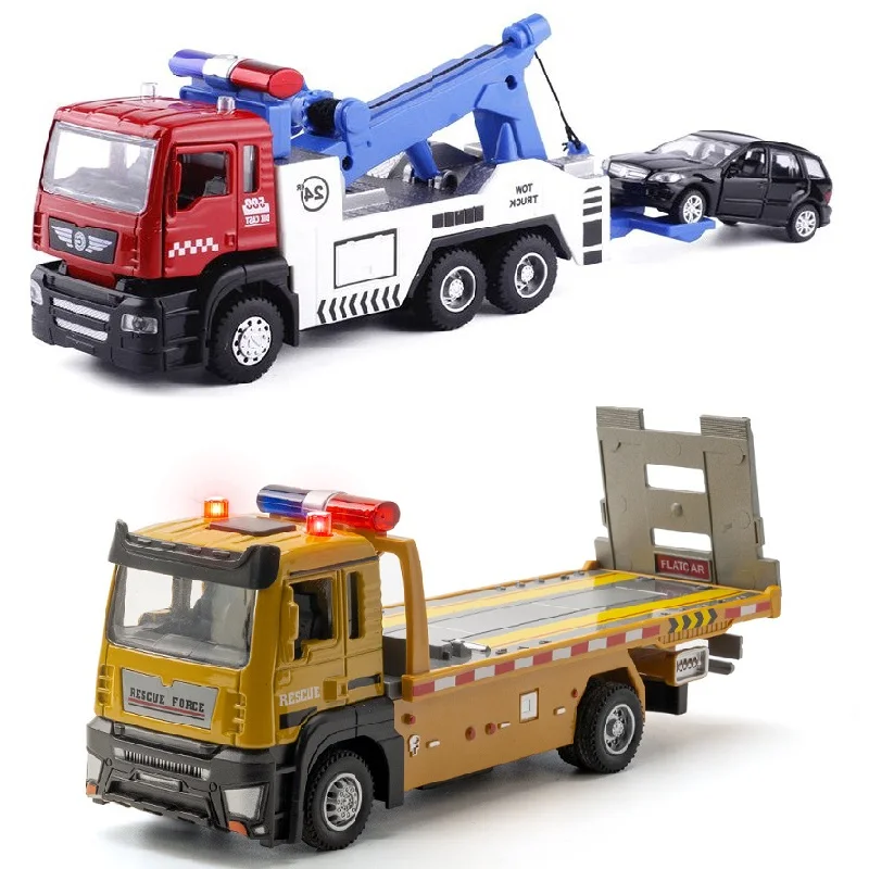 Autotransporter met 3 auto's die cast/plastic 26cm