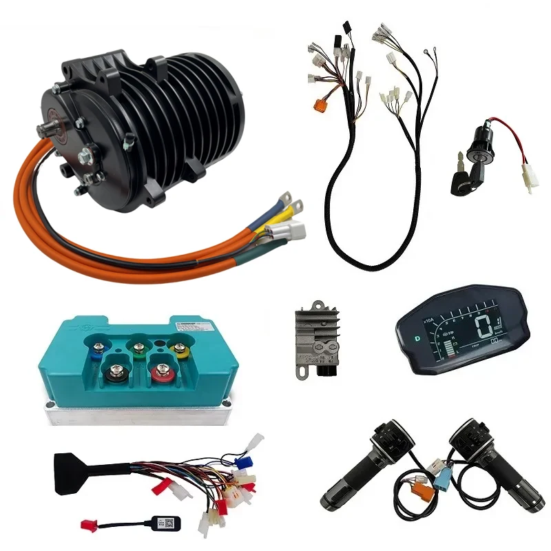 QSMOTOR 138-C V3 3000W High Torque Mid-Train Internal Gear With Fardrive Controller ND72680 For E-Vehicle Electric Motorcycle