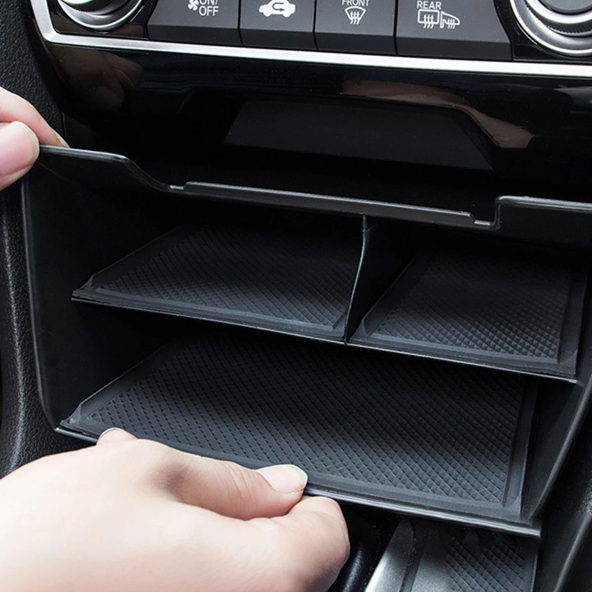 Car Center Console Organizer High Performance Cards Organizer Replaces Car Center Consoles Storage Box for Civic 10TH Gen — view 2