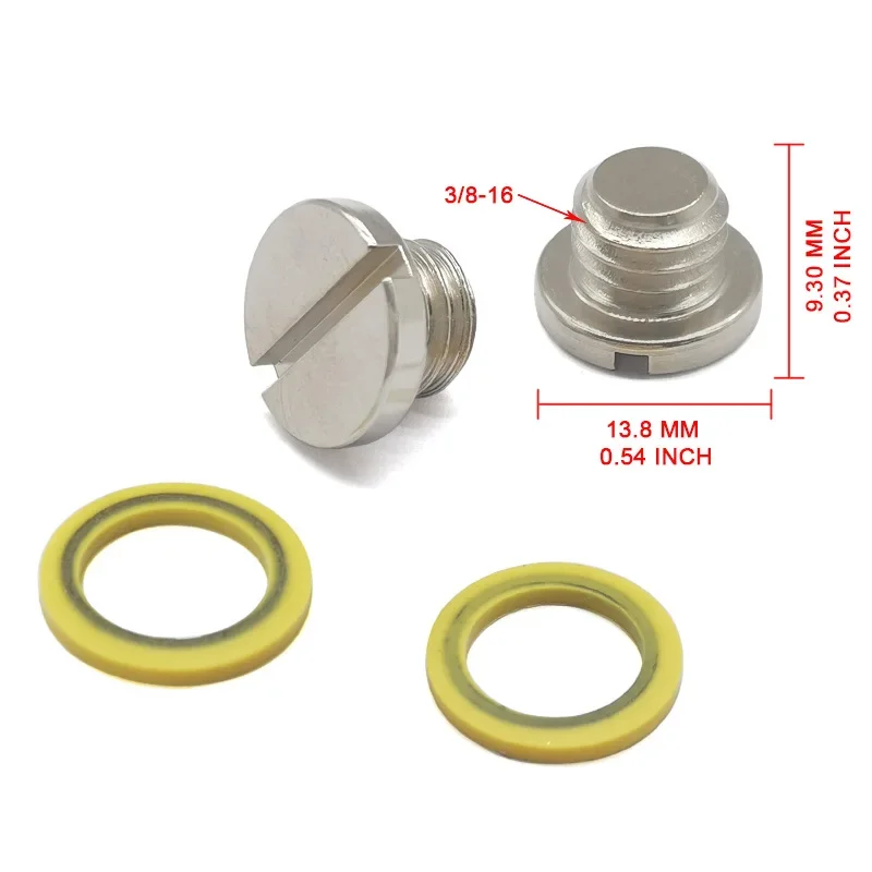 Marine Drain Plug Screw Kits 2 x 10-79953Q2 for Mercury MERCRUISER Replaces 10-79953A2 18-2244 22420 10-79953Q04 Outboard Engine Parts