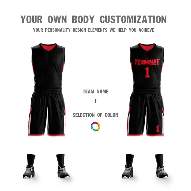 Custom Double Sided Basketball Jersey Set Printed Reversible