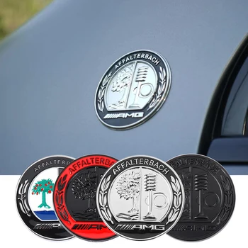 45mm 65mm 3D Metal Logo Apple Tree AMG Emblem Car Rear Side C Pillar Badge for Mercedes Benz A C E GLA GLC GLE GLS Sticker 1