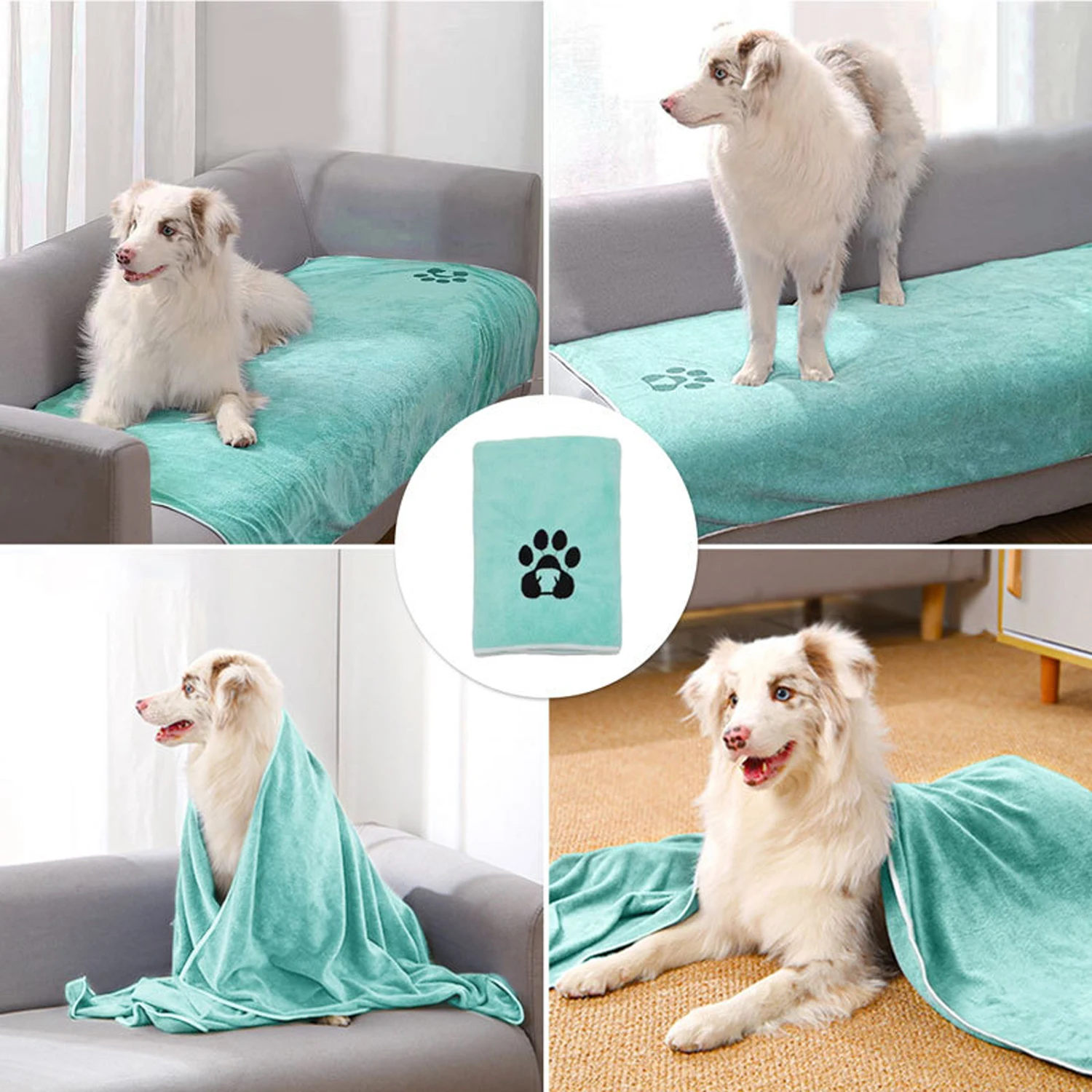 Pet Bath Towel Quick Drying Pet Dog And Cat Towels Water Absorbent Pet Wiping Cloth Shop Cleaning Towel Supplies