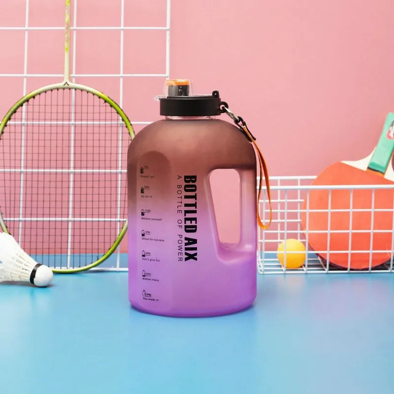 2.2L Large Sports Water Bottle Capacity Portable Cup with Straw Gym Traveling Hiking Camping Fitness Water Kettle