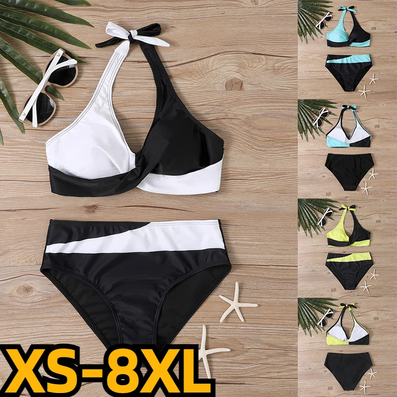 

2023 Female New Design Printing Bikini Swimwear Summer High Waist Two Piece Set Bath Suit New Women Retro Bathing Suit Swimsuit