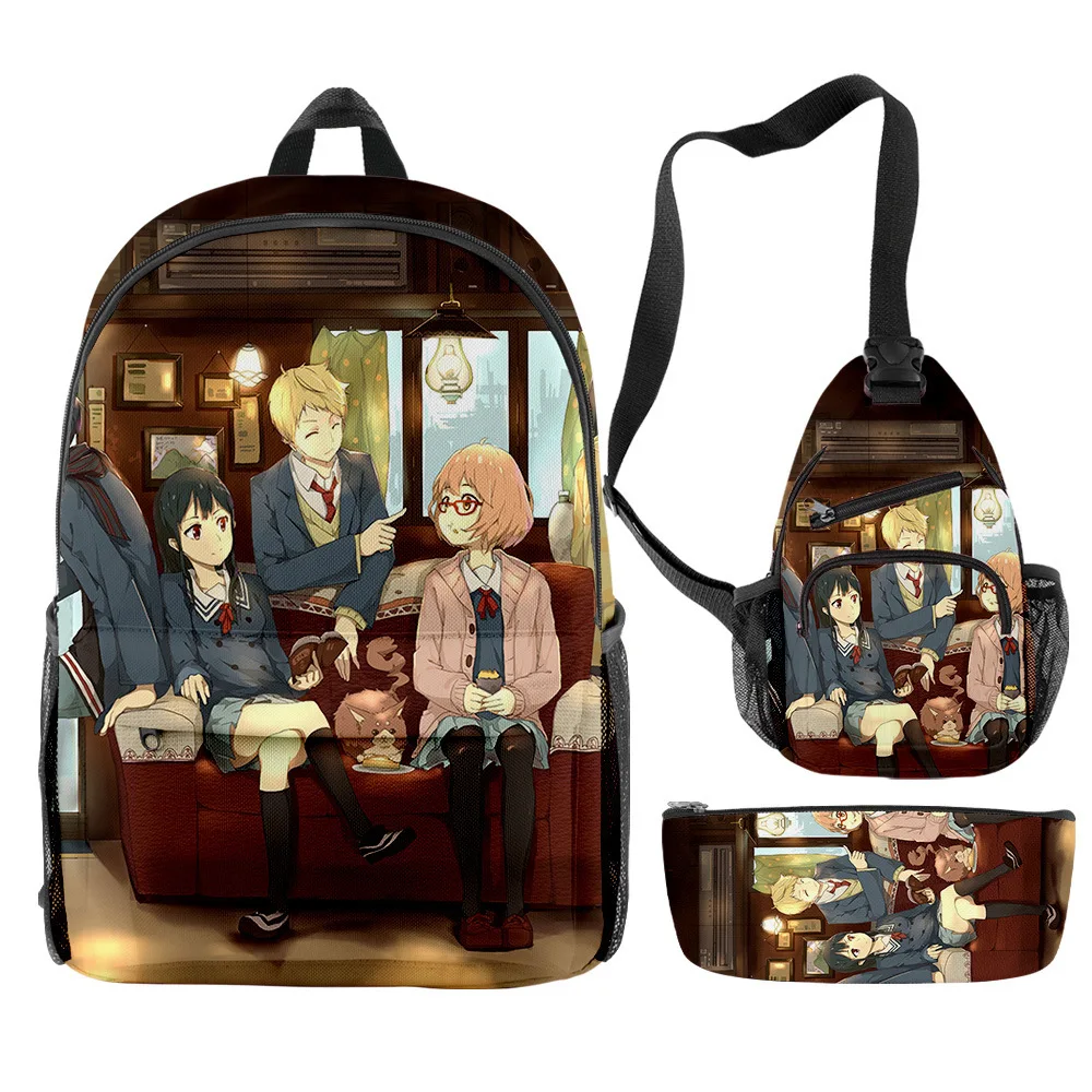 

3 шт./комплект, школьные ранцы для ноутбука, с 3D-принтом