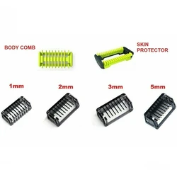 Philips Razor Head Trim Skin Protector+Body Comb Guide Comb 1 2 3 5mm For Philips OneBlade Shaver QP25xx QP26xx QP65xx QP66xx