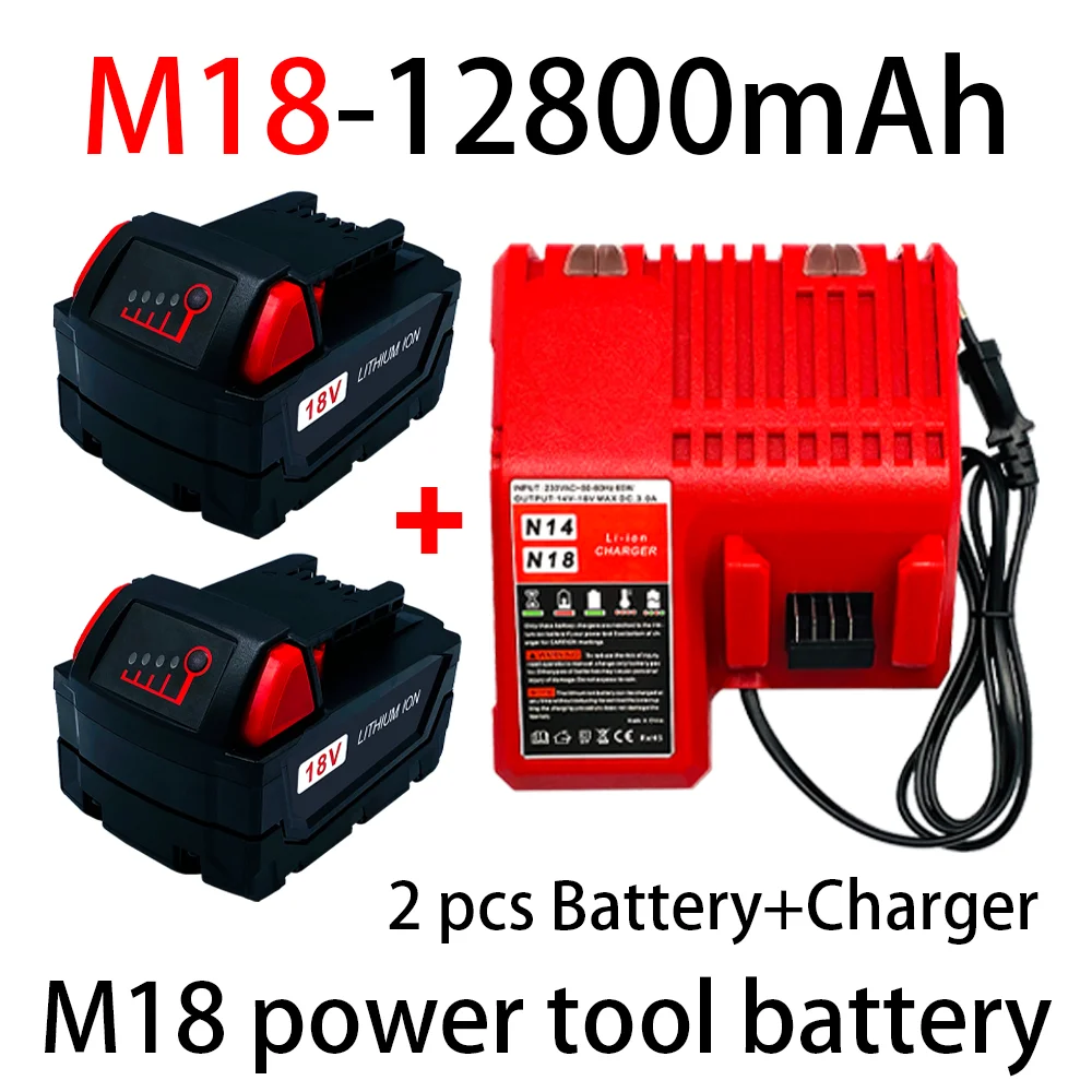 2-P 18V 3.0Ah Li-ion Battery For Milwaukee M18 48-11-1815 48-11-1811 Power Tools 