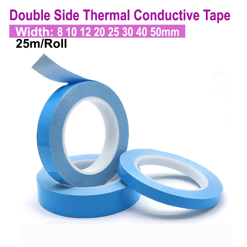 25M Double Side Thermal Conductive Tape 850mm Width Blue Computer CPU