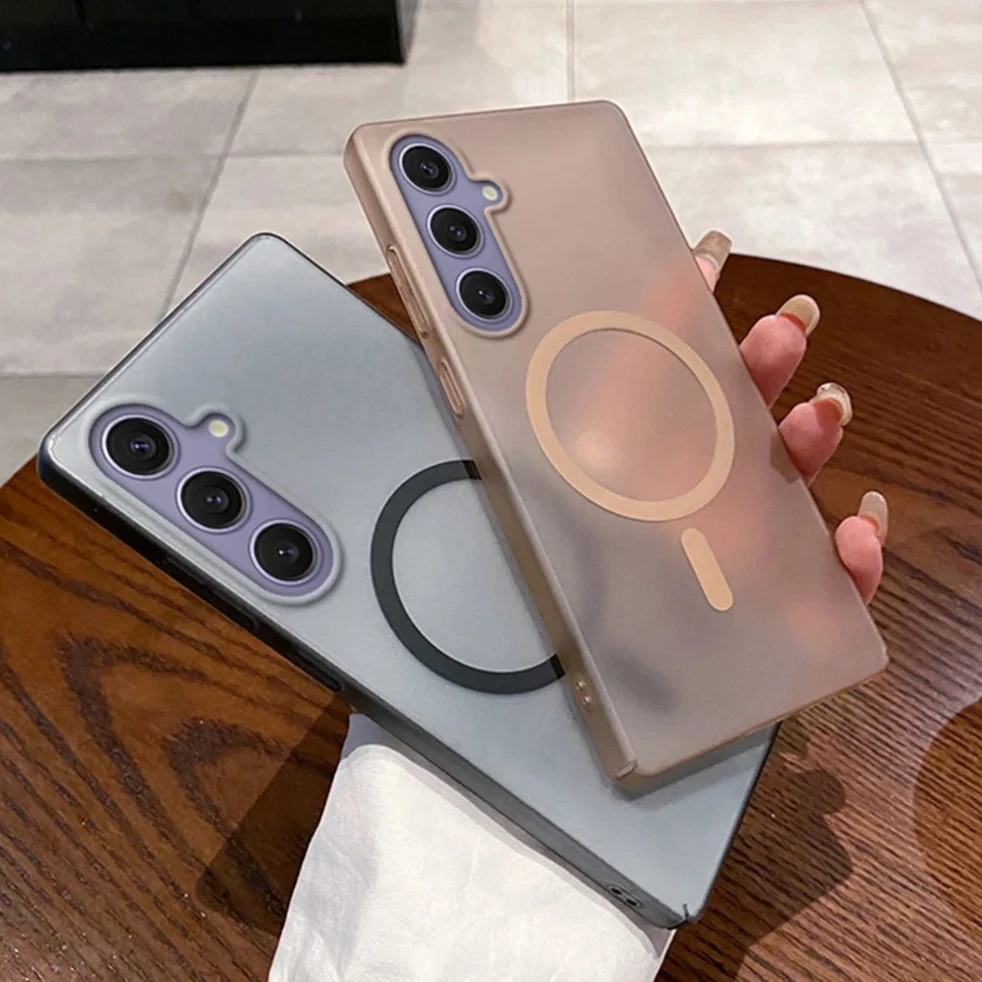 Luxury MagSafe Slim Matte Clear Magnetic Phone Case