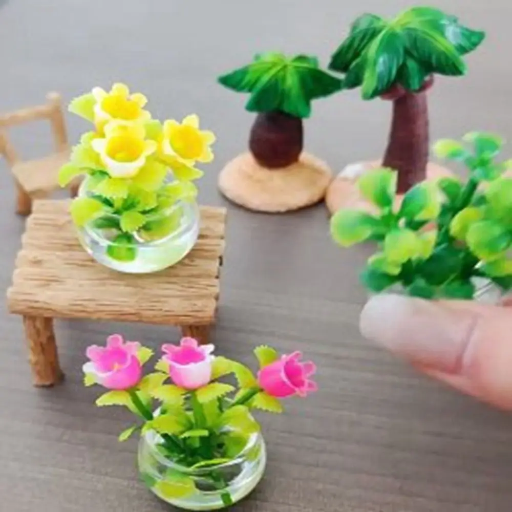 Plastic Miniature Vase Decorations for 1:12 Dollhouse