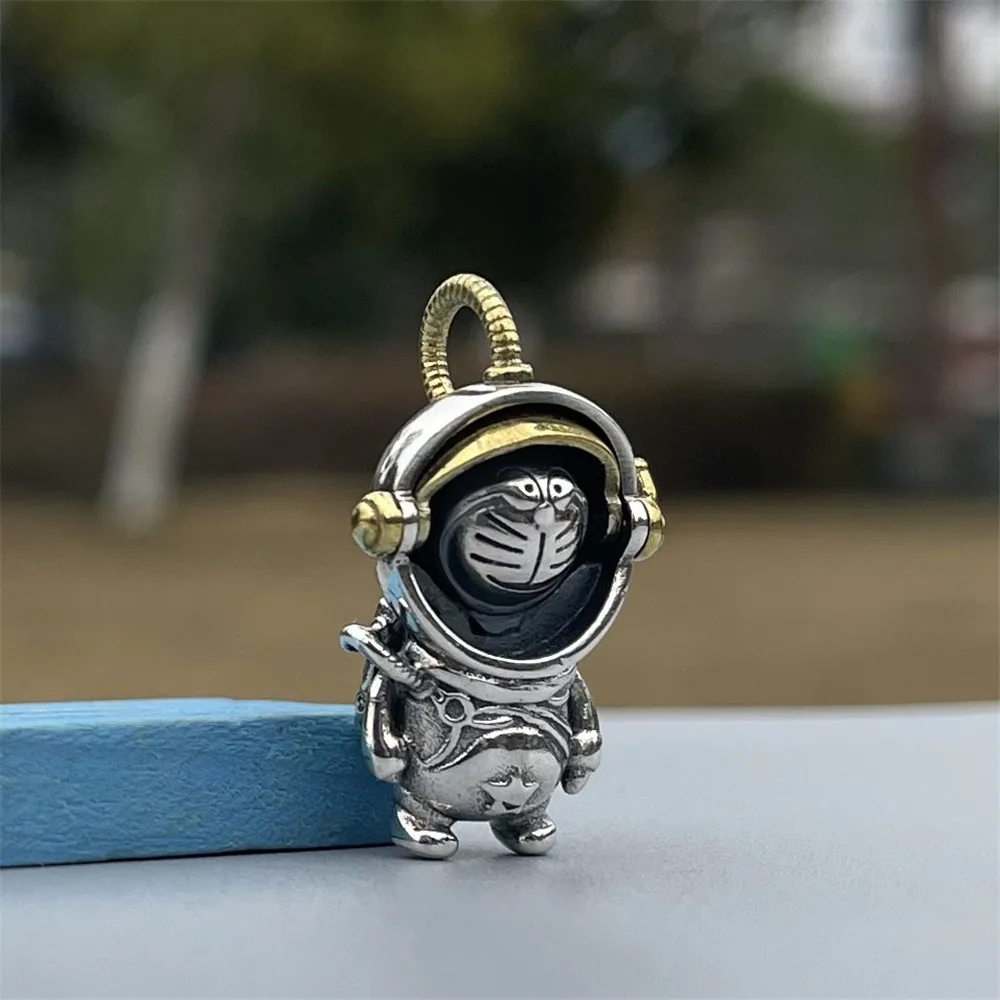 Mistletoe 925 Sterling Silver Vintage Cartoon Characters Astronaut Cat  Pendant Dangle Jewelry - AliExpress