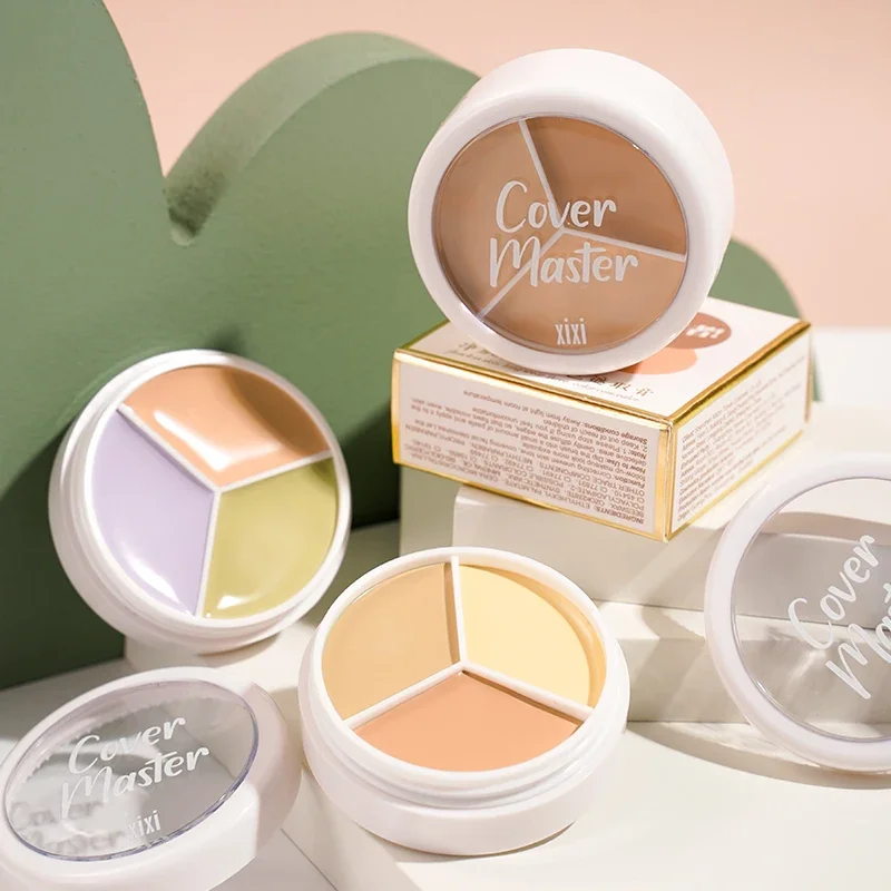 3 Color Concealer Palette Makeup Foundation Cream Waterproof Long Lasting Contour Palette Cover Dark Circles Acne Marks Brighten face concealer palette color concealer concealer cream foundation concealer face concealer