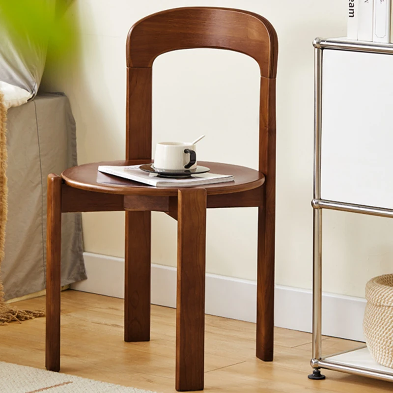 

Interior Wooden Dining Chair For Kitchen Love Living Mid-century Chair Stool Single Person Sandalye Furniture Iyrqe