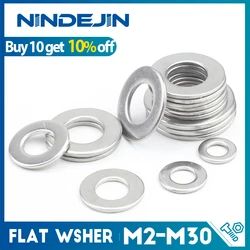 Durable Stainless Steel Flat Washer Assortment - Multi - Size Pack of 1 - 100pcs - M24x44x4 2pcs