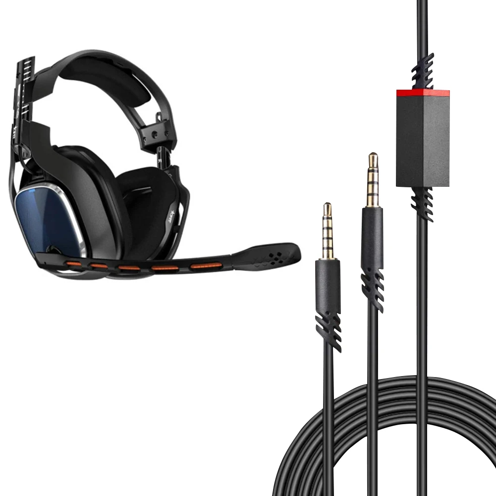 Replacement Headset Cord Audio Cable Inline Mute Cord for Astro A10 A30 A40 A40TR A50 Gaming Headset for PS4 Controller