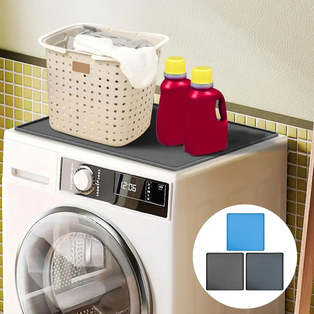 Silicone Dryer Top Protector Mat Wear Resistant Non-Slip Washing Machine Cover Anti-Scratch Washable Pad Home Bathroom Supplies