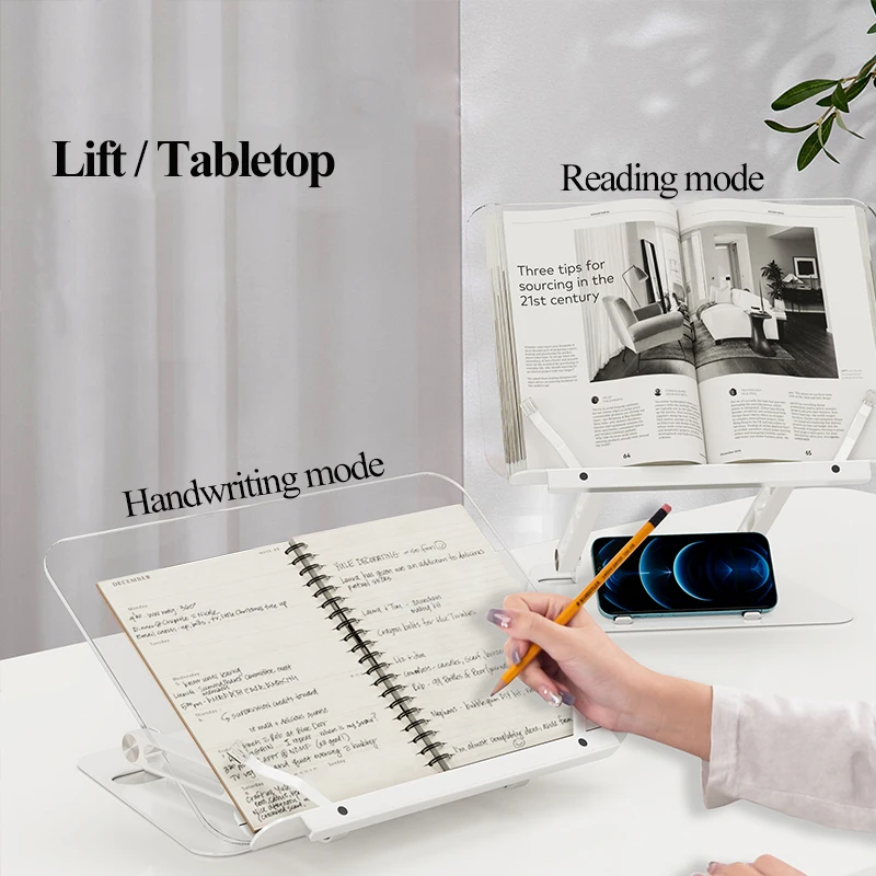 telefone Suporte de leitura LED iluminado Notepad
