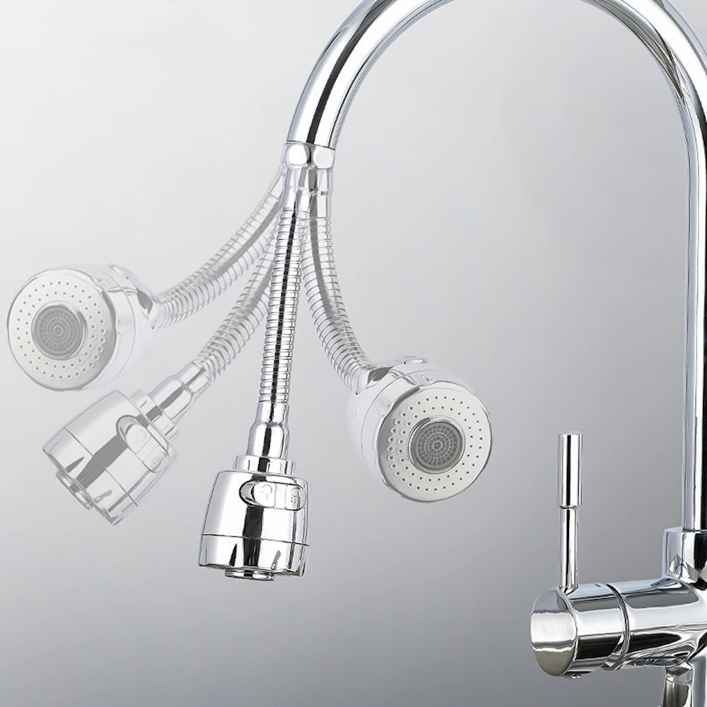 12/15 cm Stainless Steel Kitchen Faucet Tube Water Saving Kitchen Tap Extension Hose Water Faucet Adjustment Accessories