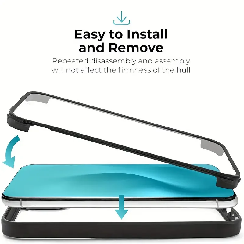 Dual-Sided Transparent Heavy Duty 360° Protective Case Cover