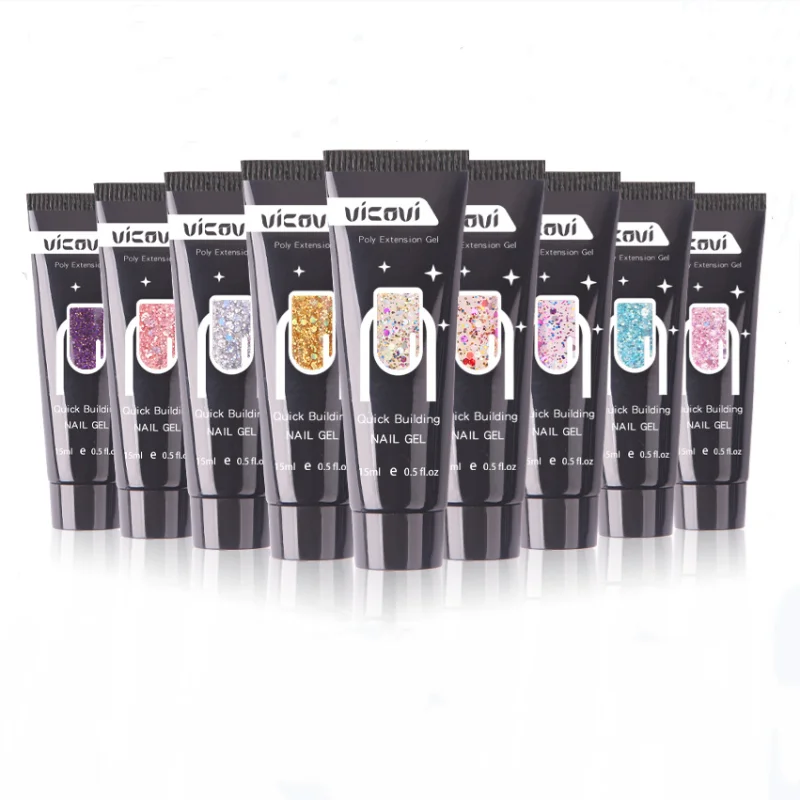 

New UV Gel Nail Polish Tips Extension Camouflage Builder Gel Nail Glue Fast Dry Quick Building Gel UV LED Gel Polish Manicure