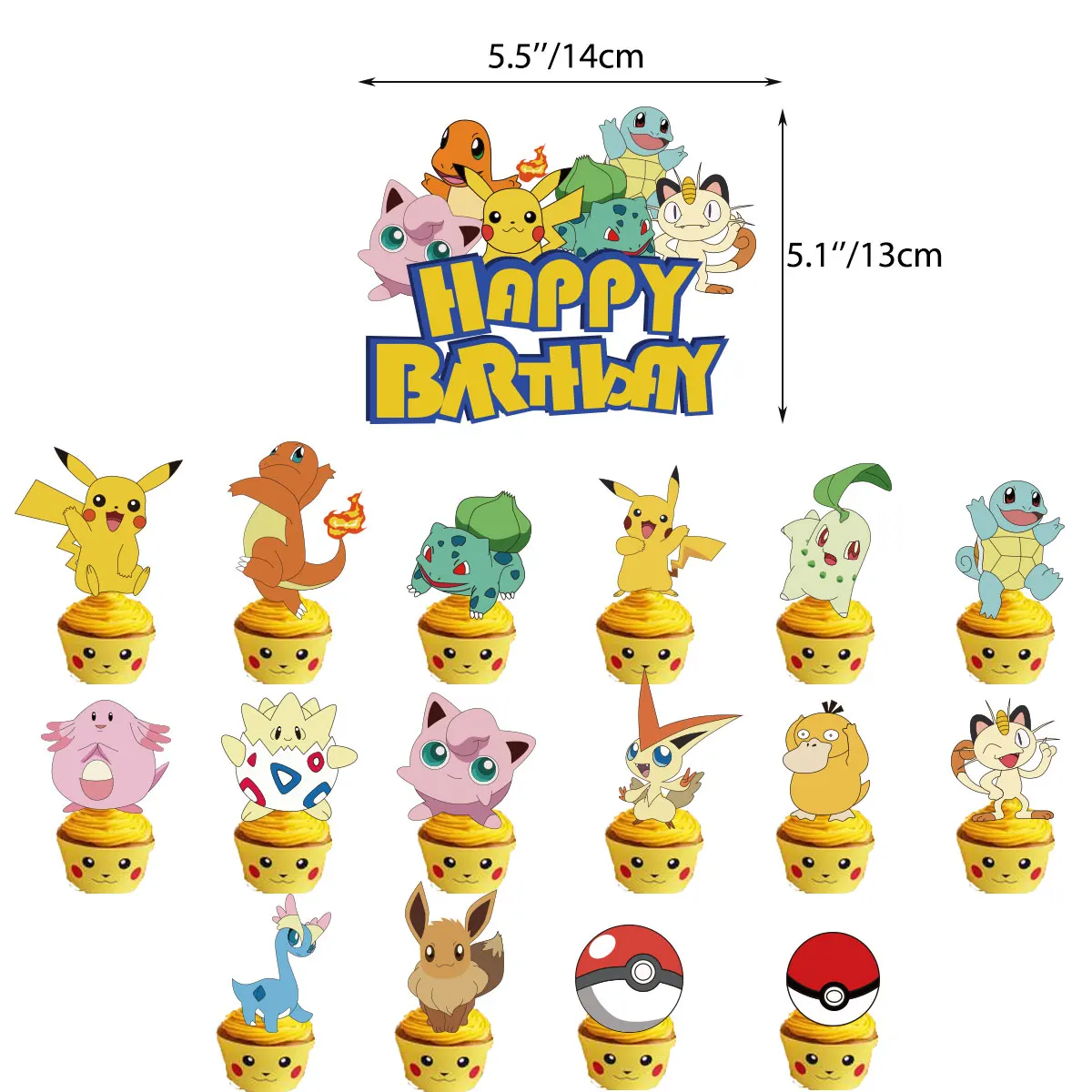Decoration Birthday Pikachu Theme Tableware Set Balloons Deco Tablecloth Happy Banner Party Supplies For Kids Girls Boys