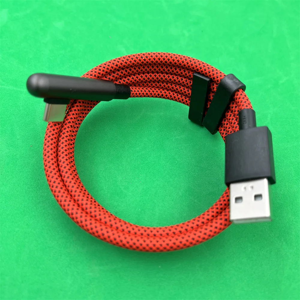 100W 10A 고속 충전 USB A to USB C 나일론 브레이디드 게이밍 케이블 타입 C 고속 충전기 와이어 원플러스 90도 데이터 라인