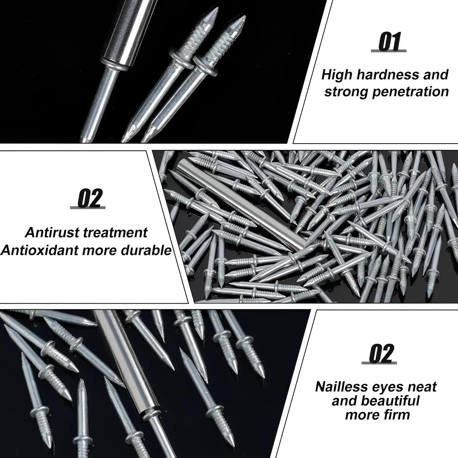 Seamless Nails 100PCS Carbon Steel Nails For Seamless Baseboard Installation