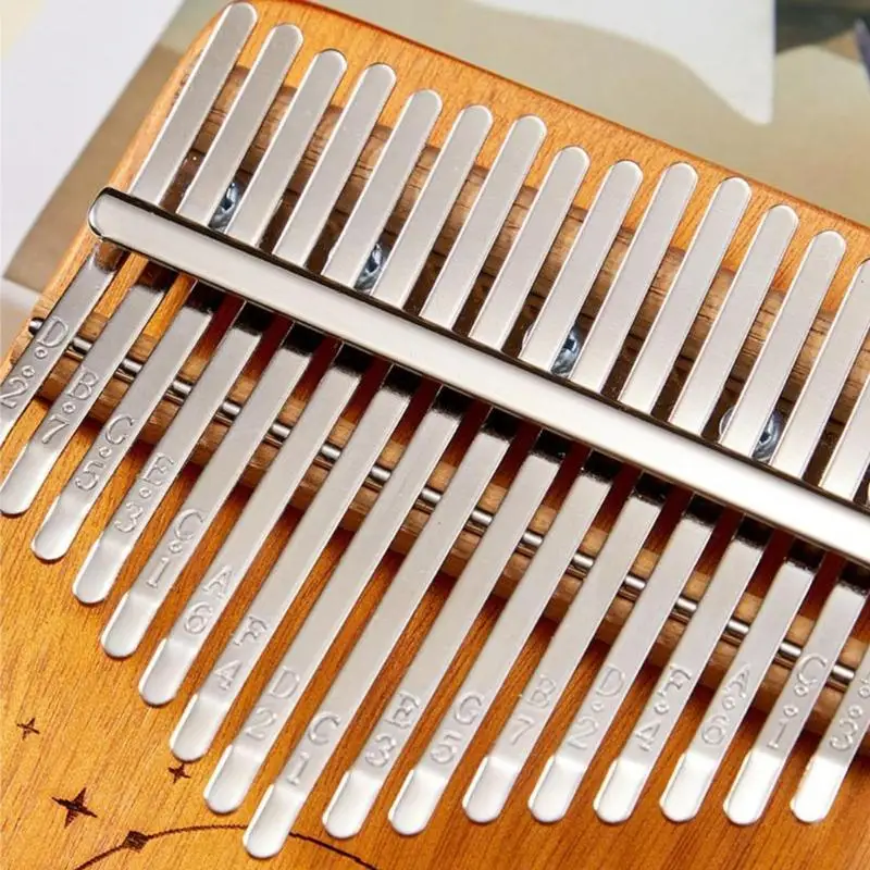 831C 17 Keys Thumb Piano with Tuning Mallet, Kalimba Musical Instrument Finger Piano