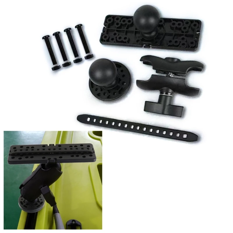 Fish Finder Mount Base Marine Fish Finder Mount Ball Bracket 360 Degrees Rotation Holder