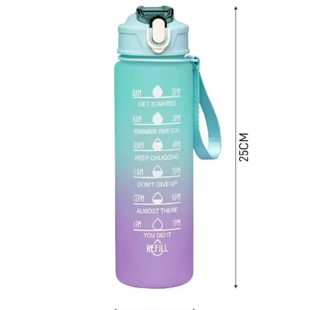 Sports Water Bottle with Time-Tracking Straw Leak Proof Locking Flip Cover for Easy Carry Ideal for Outdoor Adventures 3