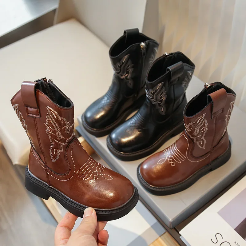 Vintage-Children-Boots-Girls-Autumn-New-Boots-Design-Embroider-Kids ...