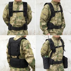 CS Padded Battle Molle Tactical Vest Belt With Comfortable Pads Removable Harnes Detachable Suspender Straps Airsoft Combat Duty